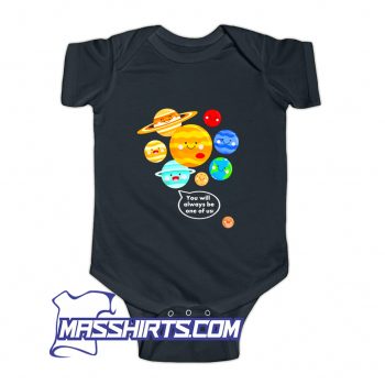 Planets Never Forget Pluto Baby Onesie