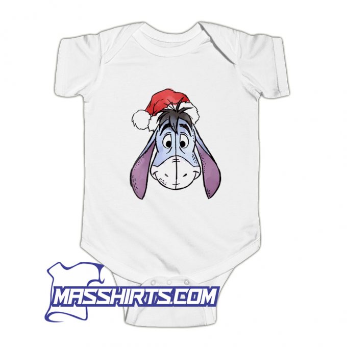 Pooh Christmas Eeyore Santa Hat Baby Onesie