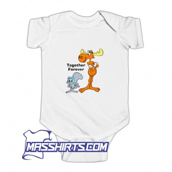 Rocky and Bullwinkle Together Forever Baby Onesie