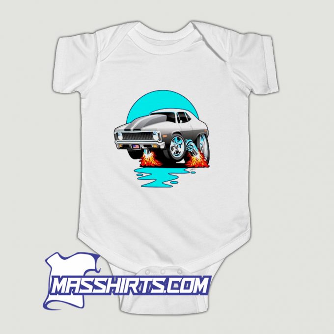 Seventies Muscle Car Baby Onesie