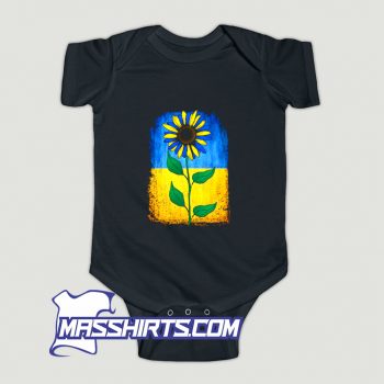 Sunflower Ukrainian Flag Baby Onesie On Sale