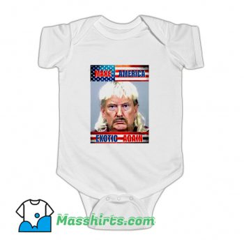 Trump Make America Exotic Again Usa Flag Baby Onesie