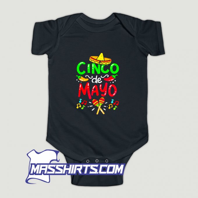 Vintage Cinco De Mayo Baby Onesie