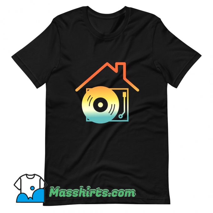 Vintage House Music Dj Turntable T Shirt Design