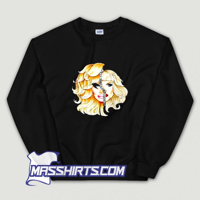 Vintage Katya And Trixie Mattel Half Face Sweatshirt