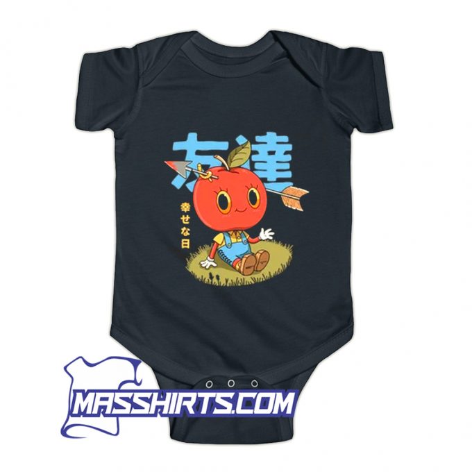 Apple Boy Character Vintage Baby Onesie