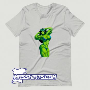 Awesome She Hulk Sexy Gym Pose T Shirt Design