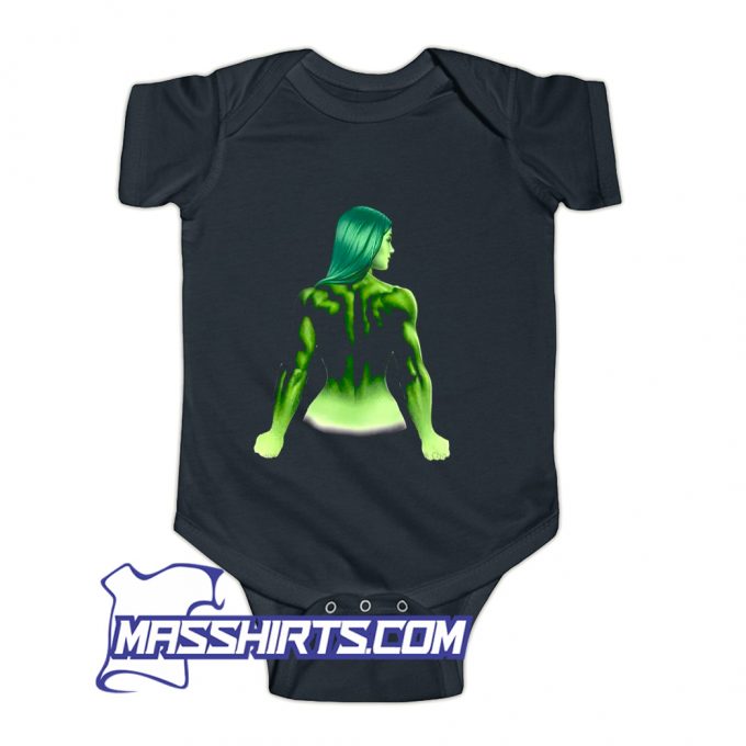 Best She Hulk Show Her Back Baby Onesie