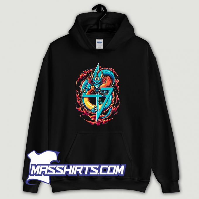 Cheap The Dragon Brand Logo Illustration Art Hoodie Streetwear