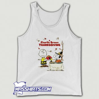 Cool A Charlie Brown Thanksgiving Snoopy Tank Top
