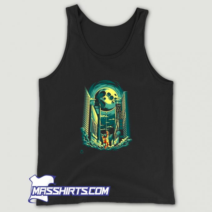 Cool Fly Up With The Moon Balloon Art Tank Top