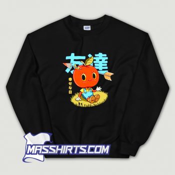 Cute Apple Boy Character Sweatshirt