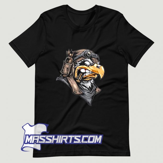 Cute Eagle Fighter Pilot T Shirt Design