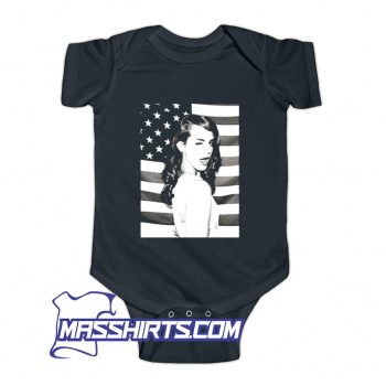 Cute Lana Del Rey American Flag Baby Onesie