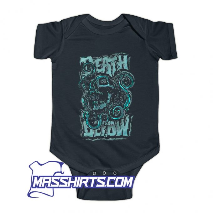 Death From Below Skeleton Octopus Baby Onesie