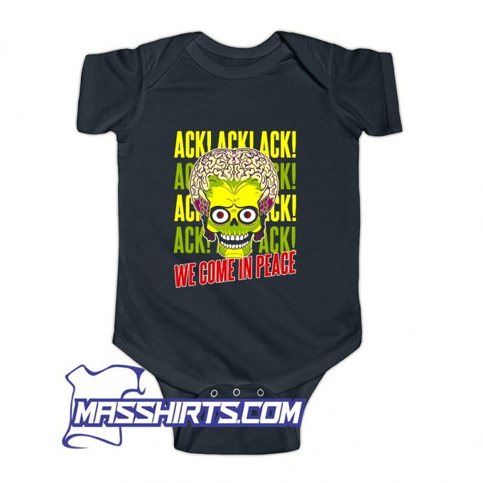 Martian Invader Ack Ack Ack Baby Onesie