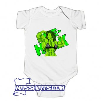 She Hulk Love Gym Funny Baby Onesie