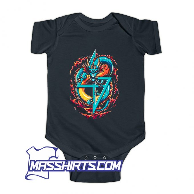 The Dragon Brand Logo Illustration Art Baby Onesie