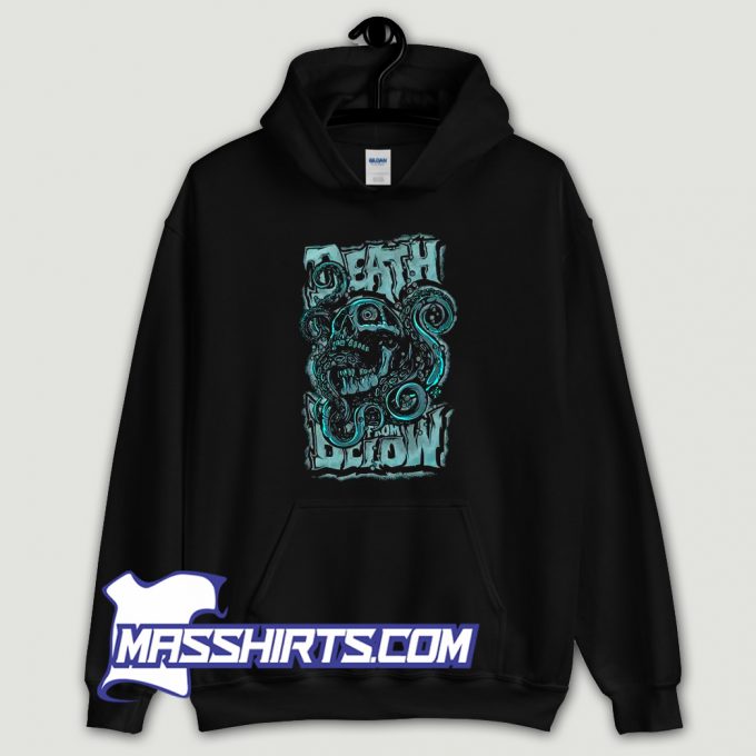 Vintage Death From Below Skeleton Octopus Hoodie Streetwear