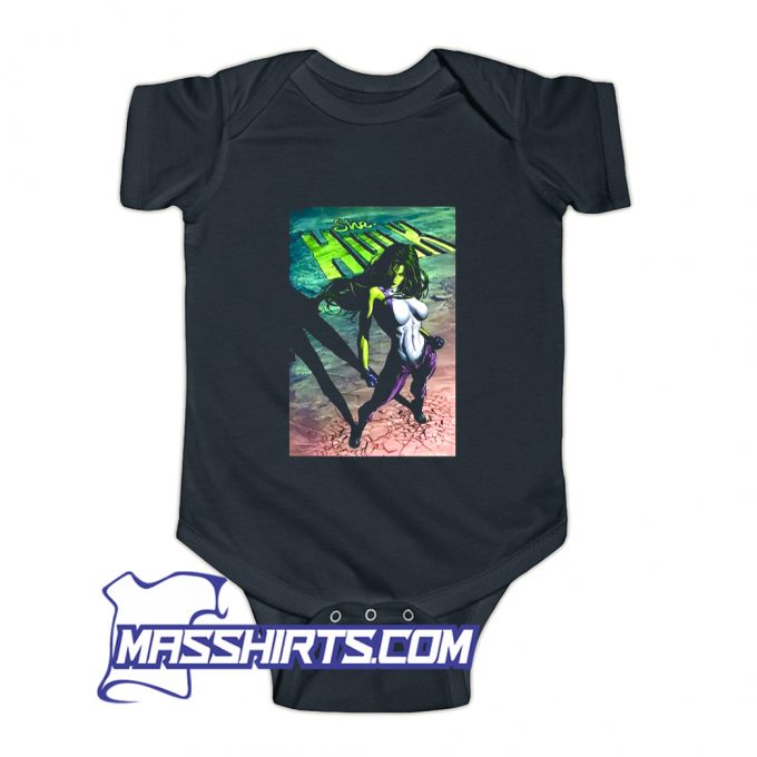 Vintage Marvel Comics She Hulk Baby Onesie