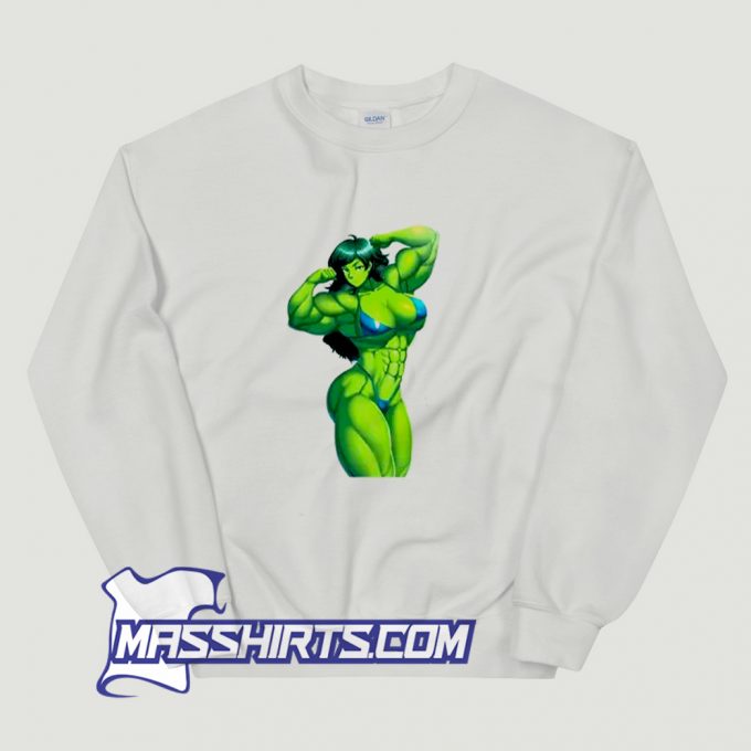 Vintage She Hulk Sexy Gym Pose Sweatshirt