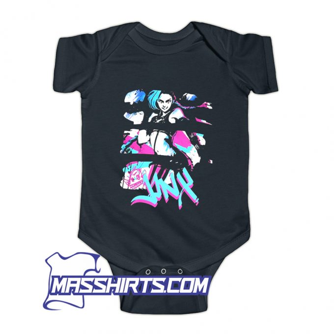 Arcane Jinx On Neon Effect Baby Onesie