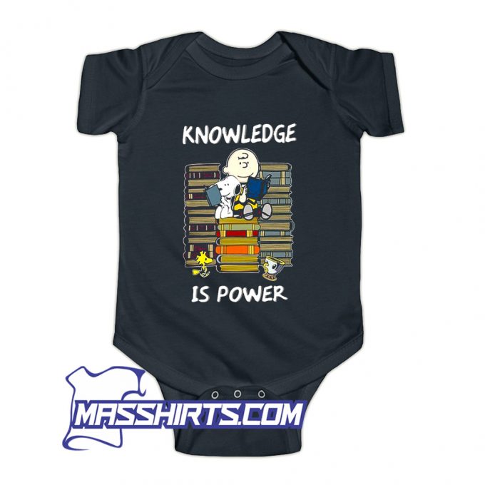 Charlie Brown and Snoopy knowledge Is Power Baby Onesie