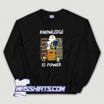 Charlie Brown and Snoopy knowledge Is Power Sweatshirt On Sale