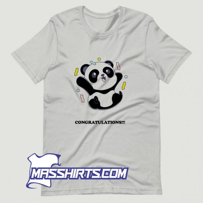 Cheap Congratulations Panda T Shirt Design
