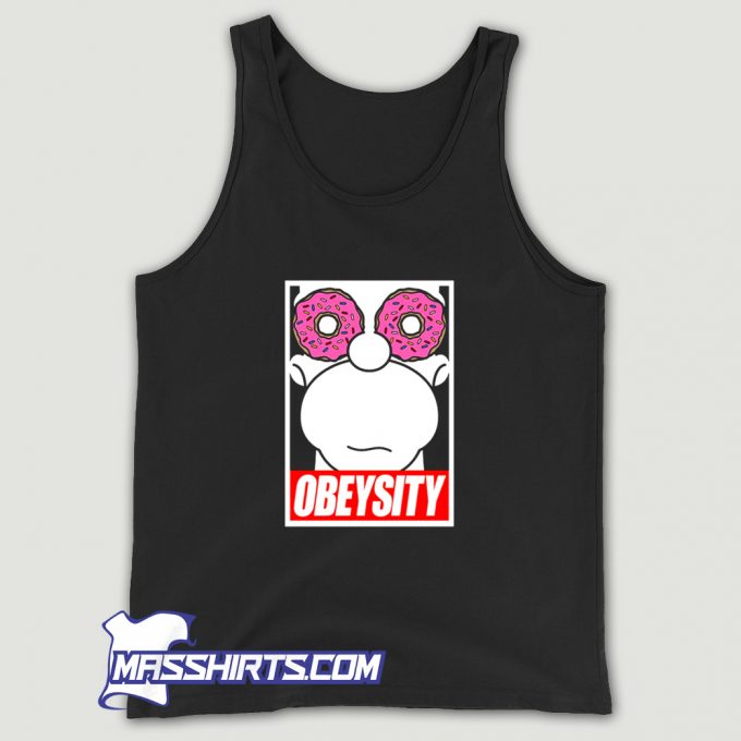 Cheap Obeysity Donuts Tank Top