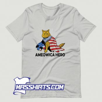 Cool Ameowica Hero Cat T Shirt Design