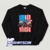 Cute Monster Truck Usa Flag Patriotic Boys Sweatshirt