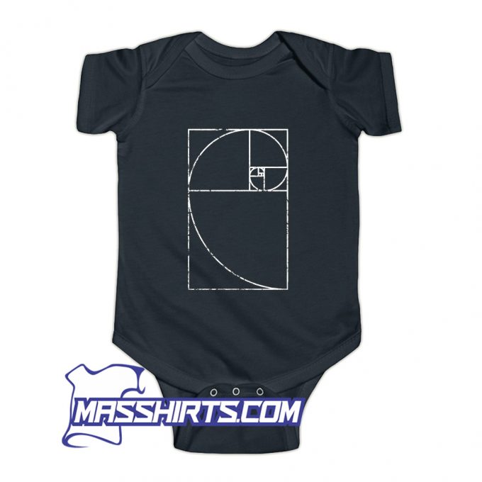 Fibonacci Spiral Mathematics Baby Onesie