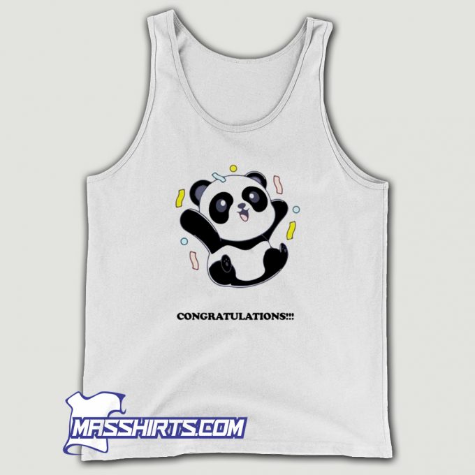 Funny Congratulations Panda Tank Top