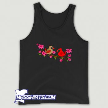 Funny Northern Cardinals On A Branch Tank Top