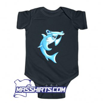 Hammerhead Shark Cartoon Baby Onesie