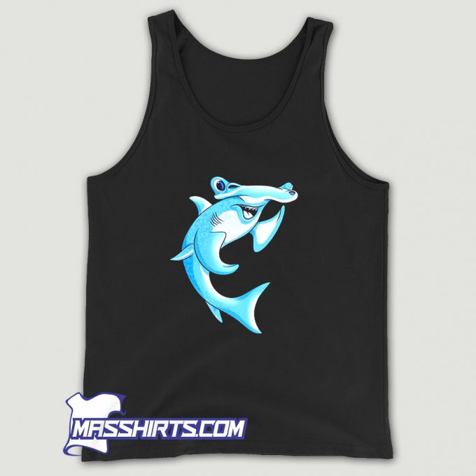 Hammerhead Shark Cartoon Tank Top