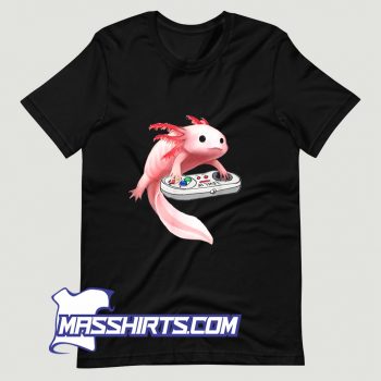 New Axolotl Fish Playing Video Game T Shirt Design