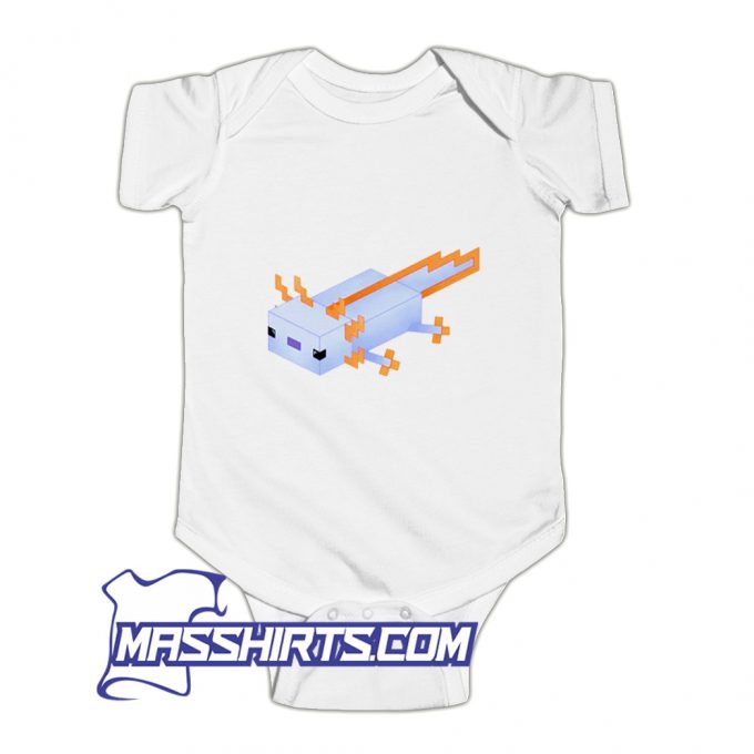 New Blue Minecraft Axolotl Baby Onesie