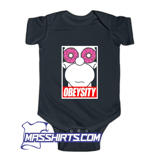 Obeysity Donuts Baby Onesie