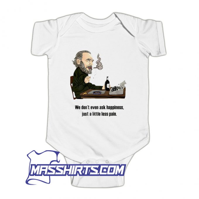 Vintage Charles Bukowski Happiness Baby Onesie