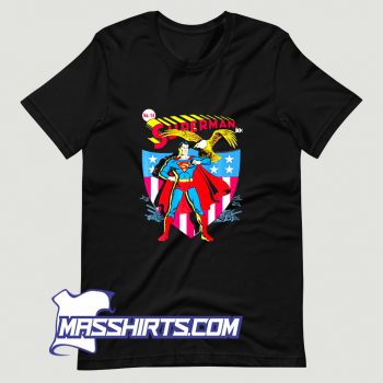 Vintage Dc Comics Superman Stars And Stripes Poster T Shirt Design