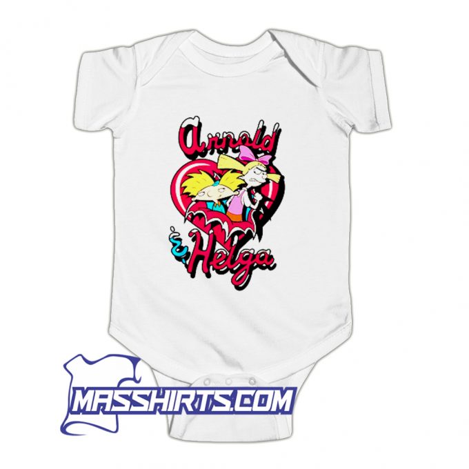 Arnold And Helga Broken Heart Baby Onesie