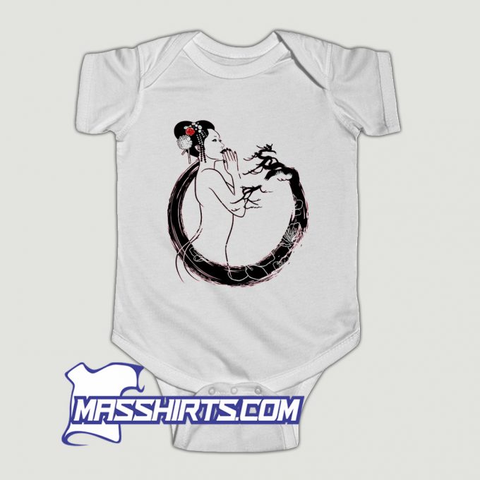 Bonsai Circle With Geisha Baby Onesie