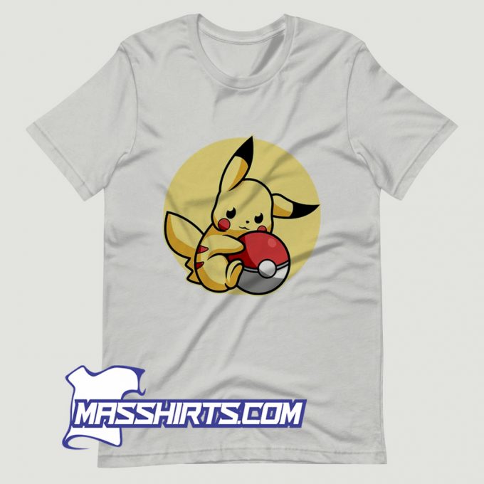 Cheap Pikkachu and Ball T Shirt Design