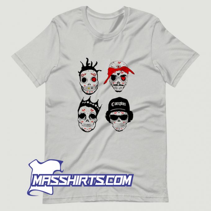 Funny RIP MCs Gangsta Rapper Sugar Skull T Shirt Design