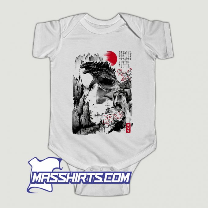 Gojira In Japan Monster Baby Onesie