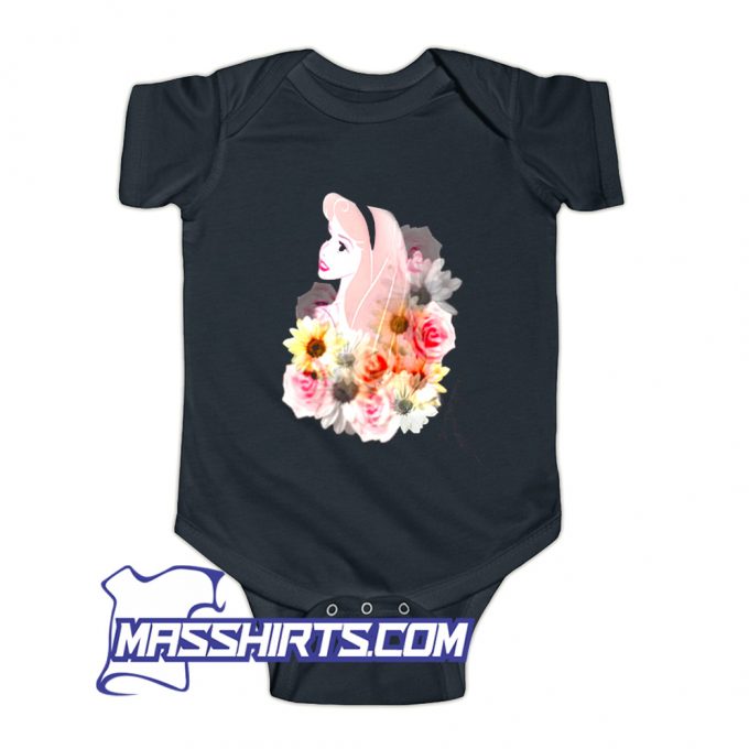 Princess Aurora Sleeping Beauty Floral Baby Onesie