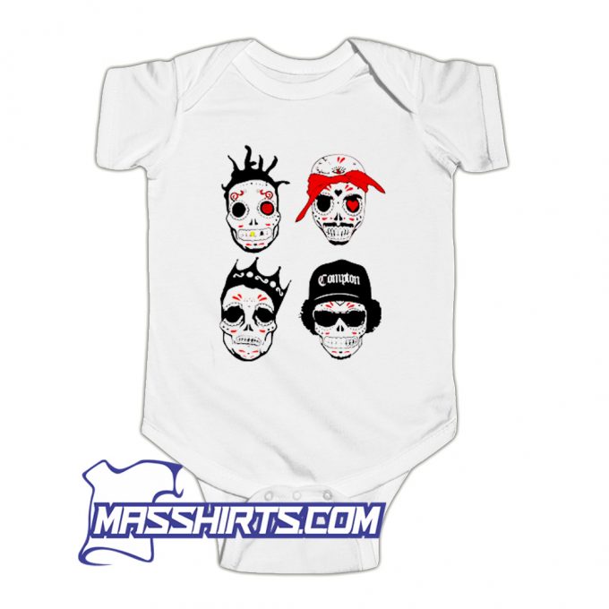 RIP MCs Gangsta Rapper Sugar Skull Baby Onesie