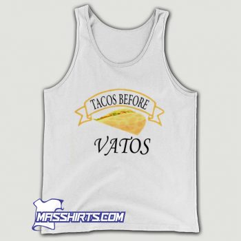 Cartoon Tacos Before Vatos Tank Top